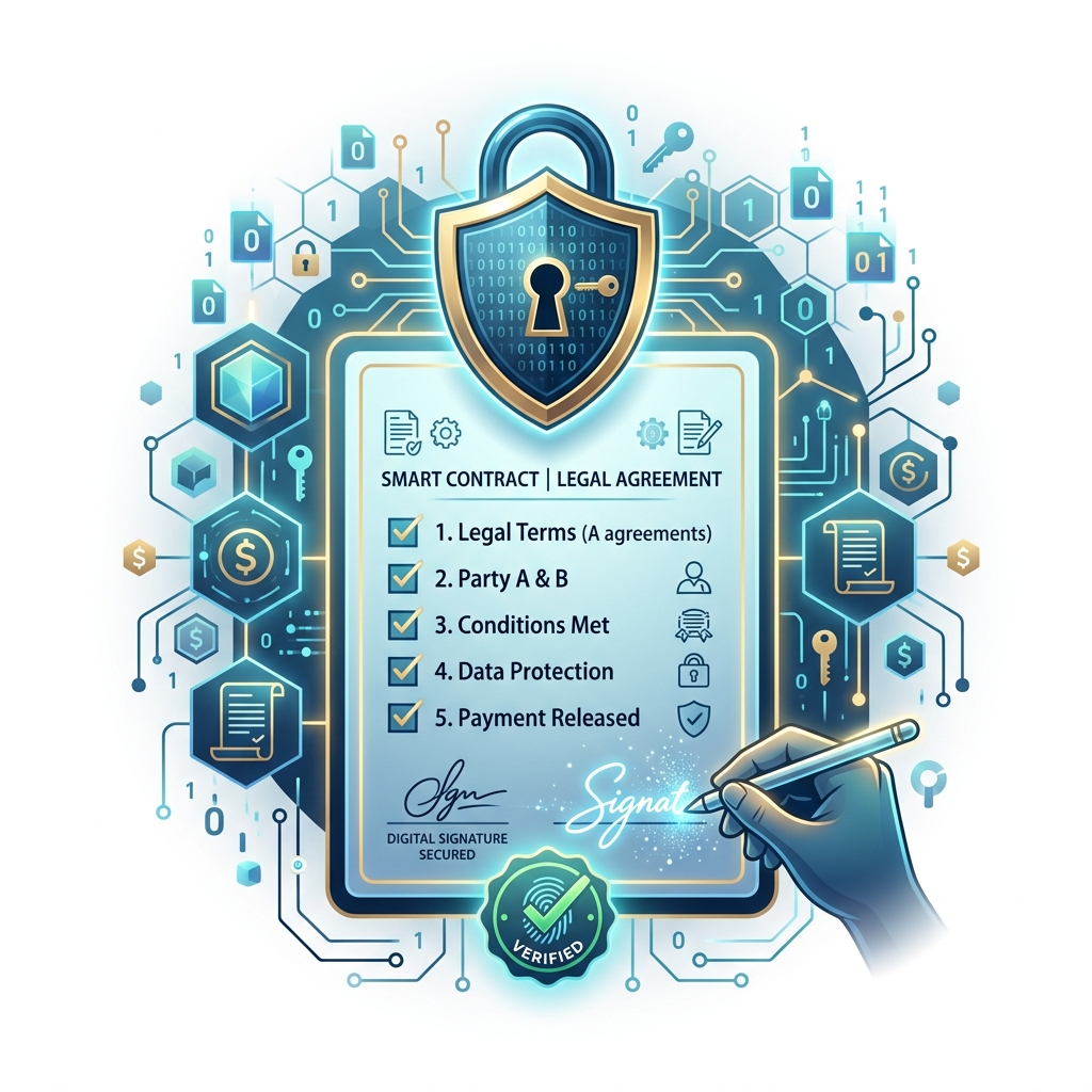 Terms of Service Agreement Security Illustration